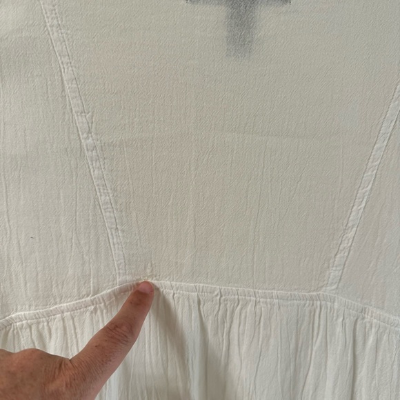 Getty Zueger 100% Cotton White Embroidered Lace Detail Tunic - Picture 7 of 11